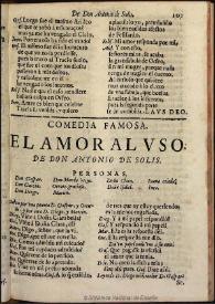 El amor al uso [1681] / [Antonio de Solís[ | Biblioteca Virtual Miguel de Cervantes