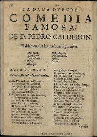 La dama duende / de D. Pedro Calderon | Biblioteca Virtual Miguel de Cervantes