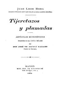 Tijeretazos y plumadas : artículos humorísticos / Juan León Mera | Biblioteca Virtual Miguel de Cervantes