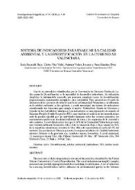 Sistema de indicadores para evaluar la calidad ambiental y la desertificación en la Comunidad Valenciana / Luis Recatalá Boix, Carlos Añó Vidal, Antonio Valera Lozano y Juan Sánchez Díaz | Biblioteca Virtual Miguel de Cervantes