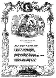 Soneto Himno al enlace de S.M. la Reina Doña Isabel II con el Infante Don Francisco de Asis María de Borbon | Biblioteca Virtual Miguel de Cervantes