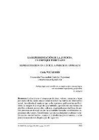 La representación de la Justicia. Un enfoque peirceano = Representation of Justice. A peircean approach / Cintia Weckesser | Biblioteca Virtual Miguel de Cervantes