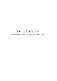 El cuervo / por Edgar A. Poe; traducción castellana por Felipe G. Cazeneuve | Biblioteca Virtual Miguel de Cervantes