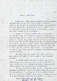 Carta de Luis Buñuel a Francisco Rabal. México, 4 de abril de 1966 | Biblioteca Virtual Miguel de Cervantes