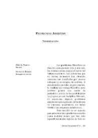 Presentación. Problemas abiertos / Pablo E. Navarro y Hernán G. Bouvier | Biblioteca Virtual Miguel de Cervantes