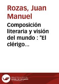 Composición literaria y visión del mundo : "El clérigo ignorante" de Berceo / Juan Manuel Rozas | Biblioteca Virtual Miguel de Cervantes