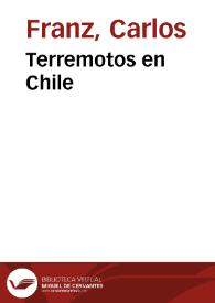 Terremotos en Chile / Carlos Franz | Biblioteca Virtual Miguel de Cervantes