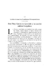 La labor de nuestros Académicos Correspondientes : Don Eloy  García de Quevedo y su acción cultural burgalesa / el Conde de Cedillo | Biblioteca Virtual Miguel de Cervantes