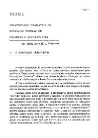 Criatividade dramática na educaçao formal de crianças e adolescentes / por María Alice M. C. Vergueiro | Biblioteca Virtual Miguel de Cervantes