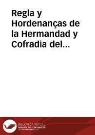 Regla y Hordenanças de la Hermandad y Cofradia del gloriosso Angel de nuestra Guarda hecha por los maestros toqueros veçinos de esta ciudad de Valle de Olid ... año de mill y seiscientos y nobenta y ocho ...  [Manuscrito] | Biblioteca Virtual Miguel de Cervantes