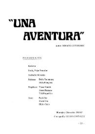 "Una aventura" (obra de teatro para niños) / Ignacio Gutiérrez | Biblioteca Virtual Miguel de Cervantes