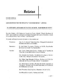 Boletín Iberoamericano de Teatro para la Infancia y la Juventud, núm. 17 (abril-junio 1980). Noticias | Biblioteca Virtual Miguel de Cervantes