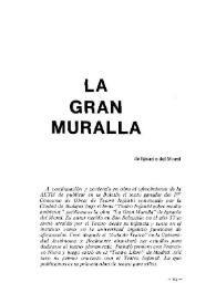 La Gran Muralla / de Ignacio del Moral | Biblioteca Virtual Miguel de Cervantes