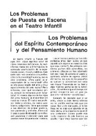 Los problemas de puesta en escena en el teatro infantil. Los problemas del espíritu contemporáneo y del pensamiento humano / Zdravko Mitkov | Biblioteca Virtual Miguel de Cervantes