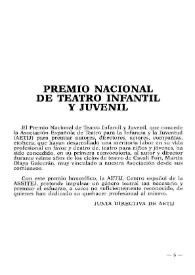 Boletín Iberoamericano de Teatro para la Infancia y la Juventud, núm. 48 (mayo-agosto 1990). Premio Nacional de Teatro Infantil y Juvenil / Junta Directiva de AETIJ | Biblioteca Virtual Miguel de Cervantes