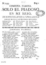 Solo el piadoso es mi hijo / De Matos, Villaviciosa, y Avellaneda | Biblioteca Virtual Miguel de Cervantes