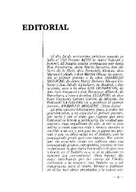 Boletín Iberoamericano de Teatro para la Infancia y la Juventud, núm. 50 (enero-abril 1991). Editorial | Biblioteca Virtual Miguel de Cervantes