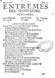 Entremes del gori gori | Biblioteca Virtual Miguel de Cervantes