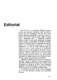 Boletín Iberoamericano de Teatro para la Infancia y la Juventud, núm. 39 (abril-diciembre 1986). Editorial | Biblioteca Virtual Miguel de Cervantes