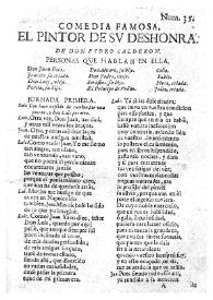 El pintor de su deshonra / de don Pedro Calderón de la Barca | Biblioteca Virtual Miguel de Cervantes