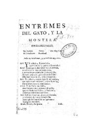 Entremes de El gato y la montera | Biblioteca Virtual Miguel de Cervantes