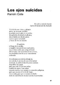 Los ojos suicidas / Ramón Cote | Biblioteca Virtual Miguel de Cervantes