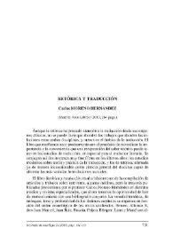 "Retórica y traducción" (Madrid: Arco Libros / 2010, 264 págs.) [Reseña] / Rosa María Aradra | Biblioteca Virtual Miguel de Cervantes