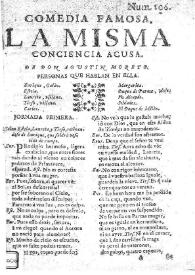 La misma conciencia acusa / de don Agustin Moreto | Biblioteca Virtual Miguel de Cervantes