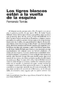 Los tigres blancos están a la vuelta de la esquina [Reseña] / Fernando Tomás | Biblioteca Virtual Miguel de Cervantes