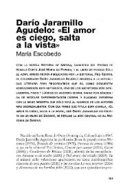 Darío Jaramillo Agudelo : "El amor es ciego", salta a la vista / María Escobedo | Biblioteca Virtual Miguel de Cervantes