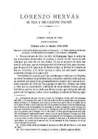 Lorenzo Hervás : su vida. Cuarto período. Últimos años en Roma (1801-1809) | Biblioteca Virtual Miguel de Cervantes