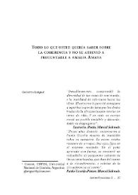 Todo lo que usted quería saber sobre la coherencia y no se atrevió a preguntarle a Amalia Amaya / Guillermo Lariguet | Biblioteca Virtual Miguel de Cervantes