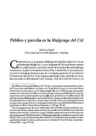 Público y parodia en la "Mojiganga del Cid" / Alejandro Higashi | Biblioteca Virtual Miguel de Cervantes