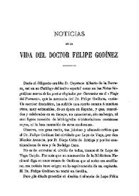 Noticias de la vida del doctor Felipe Godínez / Adolfo de Castro | Biblioteca Virtual Miguel de Cervantes