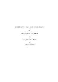 Recordando a don José Aguiar García / por Enrique Pérez Comendador y comentario de Enrique Segura | Biblioteca Virtual Miguel de Cervantes