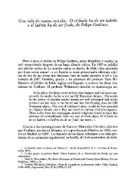 Una vida de santos extraña: "O el fraile ha de ser ladrón o el ladrón ha de ser fraile" de Felipe Godínez / Alice Goldberg | Biblioteca Virtual Miguel de Cervantes