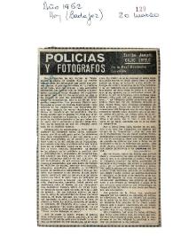 Policías y fotógrafos / Escribe:  Joaquín Calvo Sotelo | Biblioteca Virtual Miguel de Cervantes