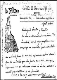 Carta postal de Emilio B. Guichard a Rafael Altamira. Sucre, 4 de agosto de 1909 | Biblioteca Virtual Miguel de Cervantes