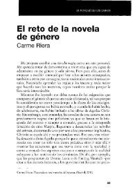 El reto de la novela de género / Carme Riera | Biblioteca Virtual Miguel de Cervantes