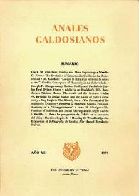 Anales galdosianos. Año XII, 1977 | Biblioteca Virtual Miguel de Cervantes