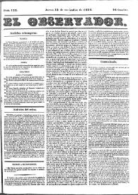 El Observador. Núm. 122 jueves 13 de noviembre de 1834 | Biblioteca Virtual Miguel de Cervantes