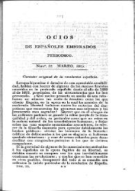 Ocios de españoles emigrados : periódico mensual. Tomo III, núm. 12, marzo 1825 | Biblioteca Virtual Miguel de Cervantes