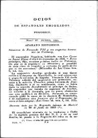 Ocios de españoles emigrados : periódico mensual. Tomo V, núm. 27, junio 1826 | Biblioteca Virtual Miguel de Cervantes