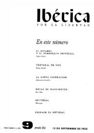 Ibérica por la libertad. Volumen 3, Nº 9, 15 de septiembre de 1955 | Biblioteca Virtual Miguel de Cervantes