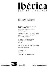 Ibérica por la libertad. Volumen 4, Nº 3, 15 de marzo de 1956 | Biblioteca Virtual Miguel de Cervantes