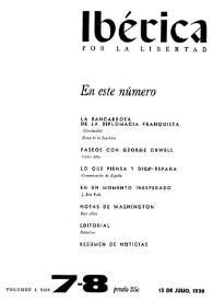 Ibérica por la libertad. Volumen 4, Nº 7- 8, 15 de julio de 1956 | Biblioteca Virtual Miguel de Cervantes