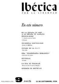 Ibérica por la libertad. Volumen 4, Nº 9, 15 de septiembre de 1956 | Biblioteca Virtual Miguel de Cervantes