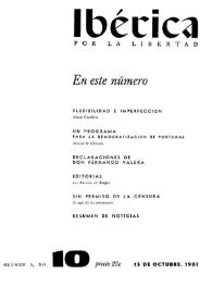 Ibérica por la libertad. Volumen 9, Nº 10, 15 de octubre de 1961 | Biblioteca Virtual Miguel de Cervantes