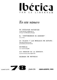 Ibérica por la libertad. Volumen 10, Nº 7-8, 15 de julio-agosto de 1962 | Biblioteca Virtual Miguel de Cervantes