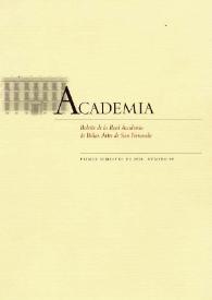 Academia : Anales y Boletín de la Real Academia de Bellas Artes de San Fernando. Núm. 90, primer semestre de 2000 | Biblioteca Virtual Miguel de Cervantes